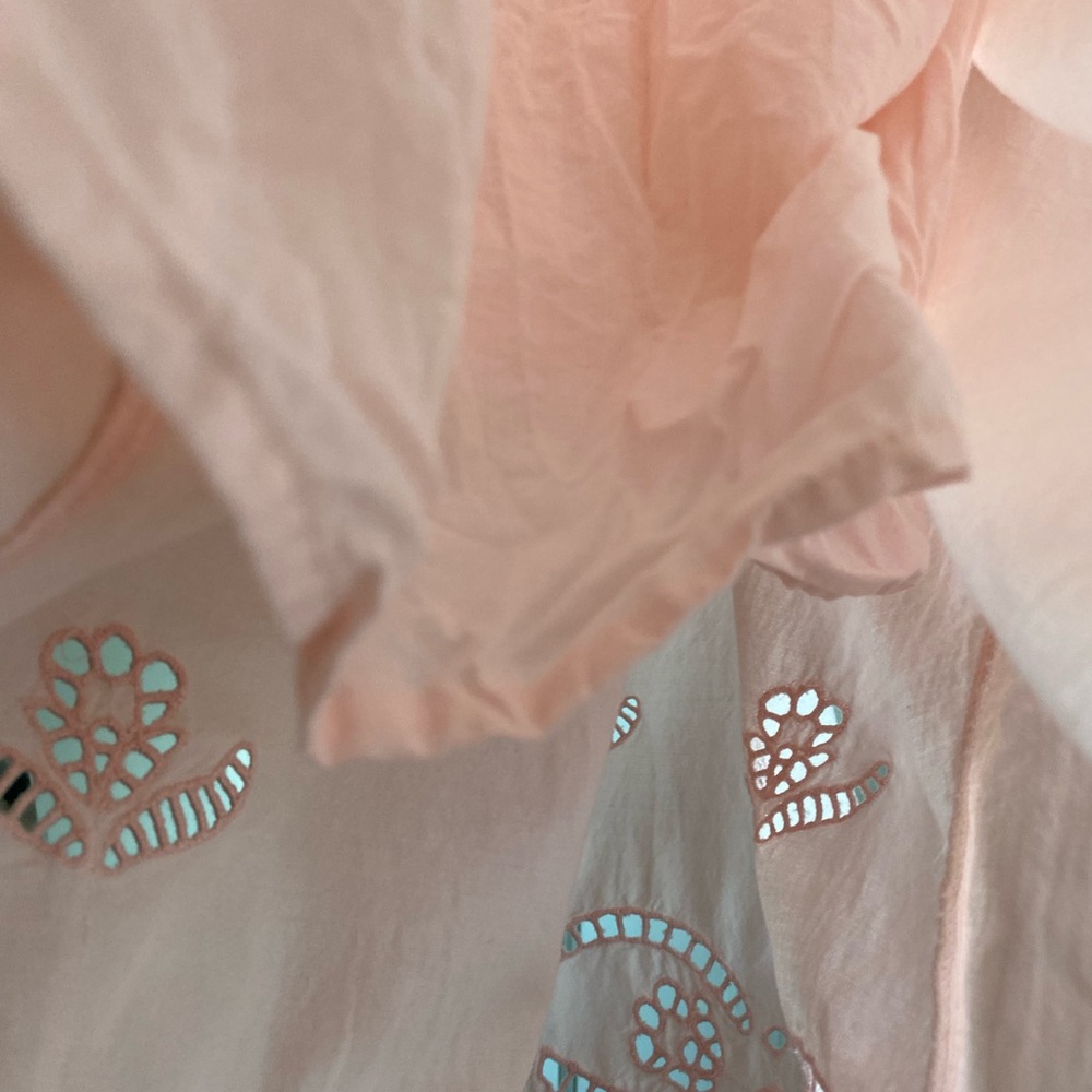 Future Collective Women's Eyelet Maxi A-Line Dress Pastel Pink Size XS - Picture 13 of 13